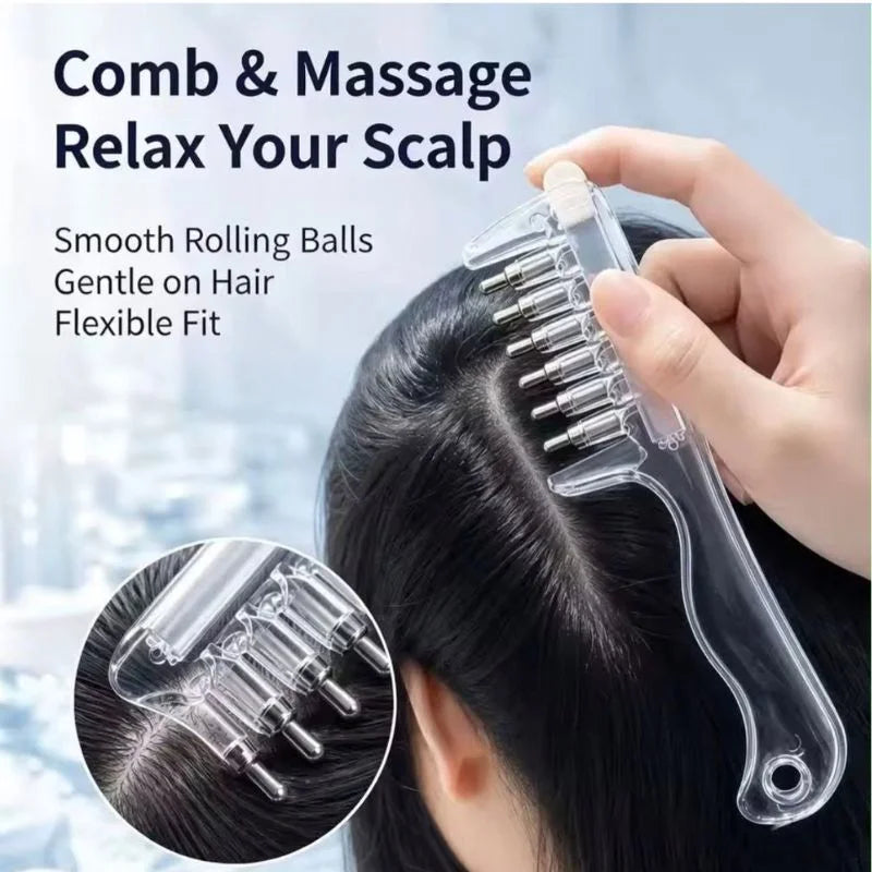 Refillable Hair Oil Applicator Comb – Leakproof Scalp Massage Brush