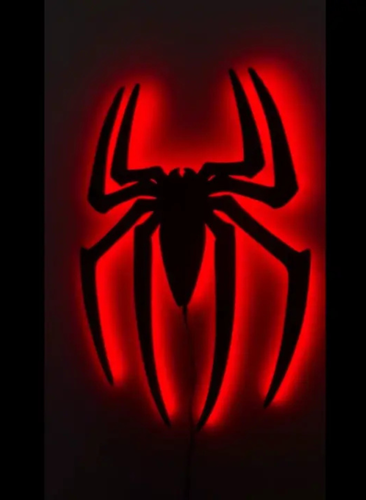 Black Spider Logo LED Light Up Wall Decoration