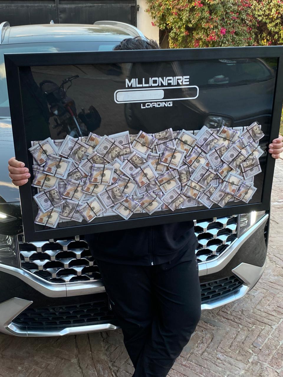 BILLIONAIRE Dollars Stacked 3D Frame [ 3ftx2ft ] - USD (20 % OFF) - MINDSTONE