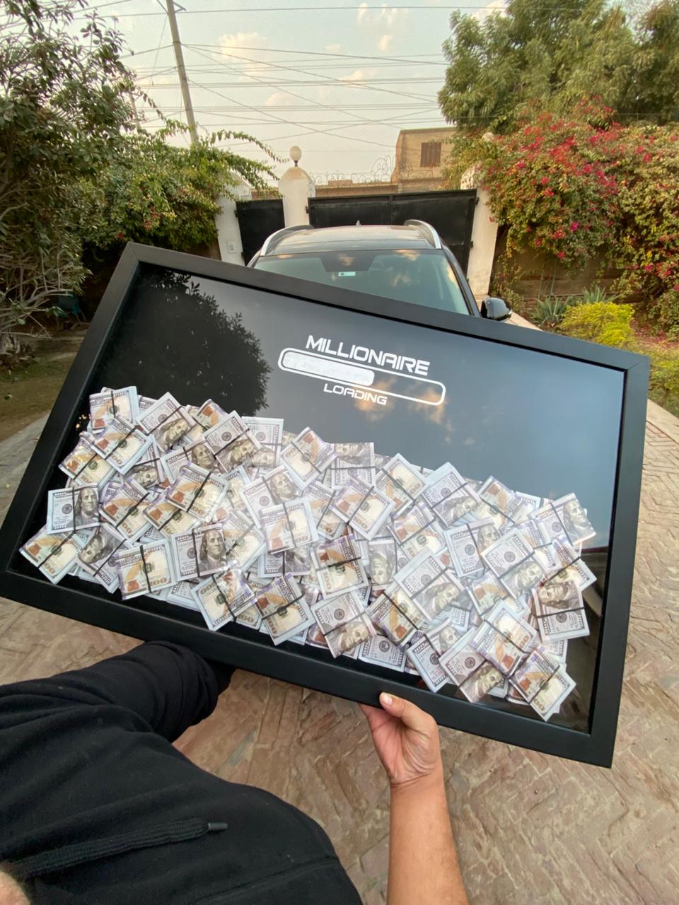 BILLIONAIRE Dollars Stacked 3D Frame [ 3ftx2ft ] - USD (20 % OFF) - MINDSTONE