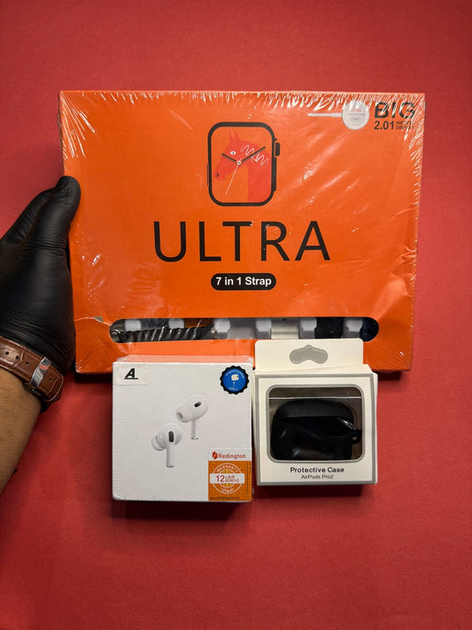 Airpod Pro 2 (Buzzer Edition) + Smart Watch 7 - in - 1 Strap [ Limited Offer! ] - ELLORA TECH