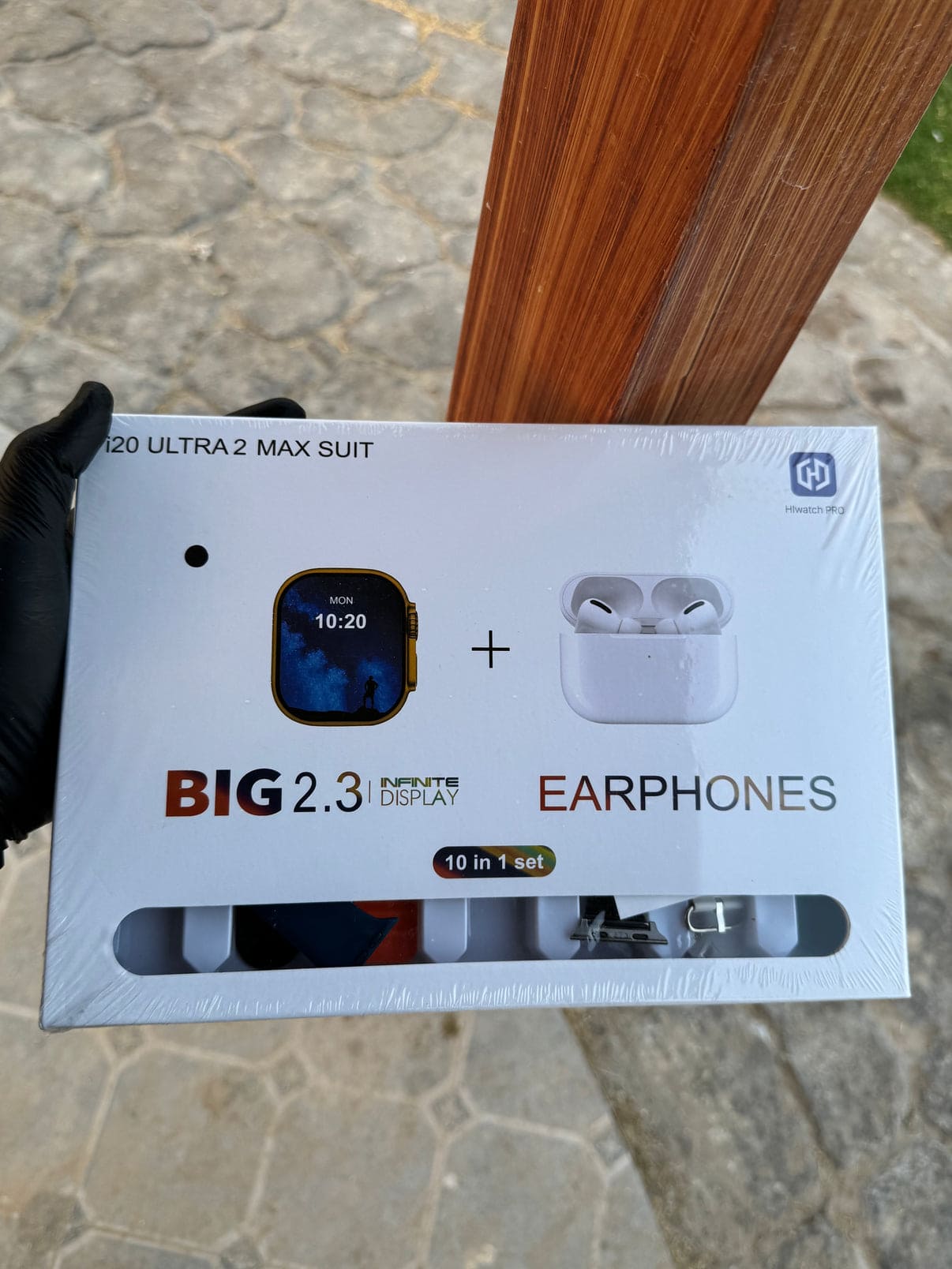 I20 Ultra Max Suit Smartwatch, 10 in 1 Set with AirPods 2, 2.3 - Inch Display - ELLORA TECH